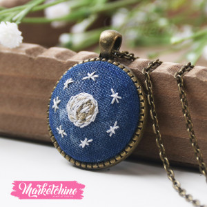 Embroidered Necklace-Space