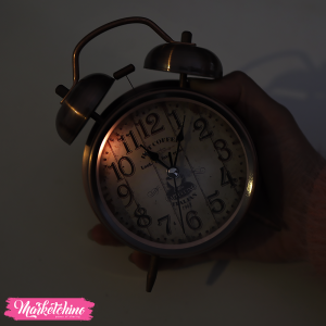 Metal Alarm Clock-Copper 1  ( 15 cm )