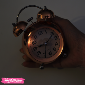 Metal Alarm Clock-Metalic Rose Gold(12 cm )