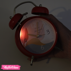 Metal Alarm Clock-Red (15 cm )