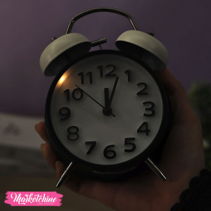 Metal Alarm Clock-White (15 cm )