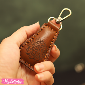 Leather Keychain-Brown