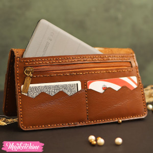 Leather Wallet-Flower
