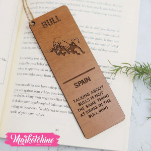 Wooden Bookmark-Bull