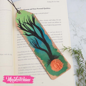 Natural Leather Bookmark-Tree