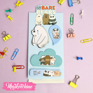 Stand Sticky Notes- We Bare Bears-Light Blue
