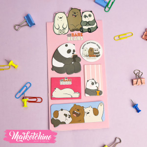 Stand Sticky Notes- We Bare Bears-Light Purple