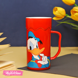 Ceramic Mug-Red Donald Duck