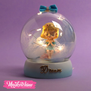 Glass Lighting Lamp-Light Blue Girl