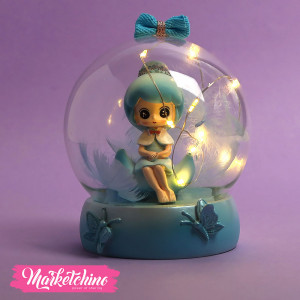 Glass Lighting Lamp-Light Blue Girl 1