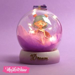 Glass Lighting Lamp-Purple Girl
