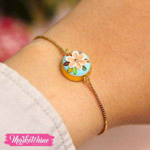 Polymer Clay Bracelet-Flower 