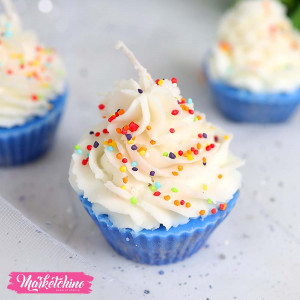 Candle-Birthday Cake-Blueberry-Blue