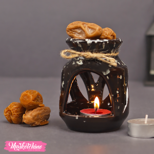 Ceramic censer With Candle-Coconut & vanilla