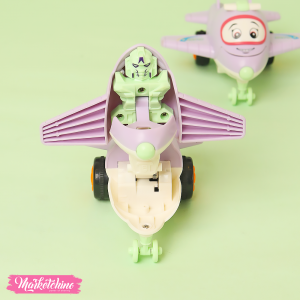 Toy Aeroplane Transformer To Robot-Purple