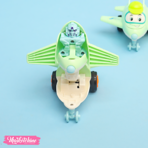 Toy Aeroplane Transformer To Robot-Mint Green