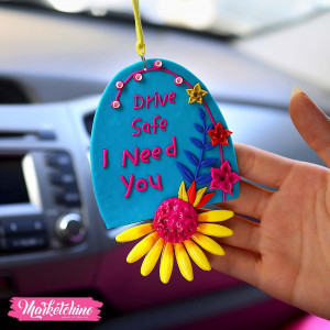 Polymer Clay Car Charm-Drive Safe 