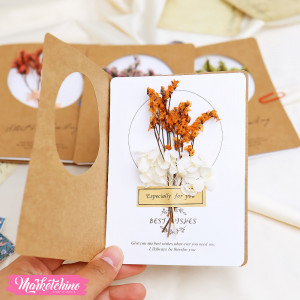 Gift Card With Box Baby Flower-Orange