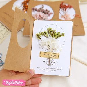 Gift Card With Box Baby Flower-Green