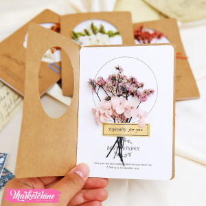 Gift Card With Box Baby Flower-Purple