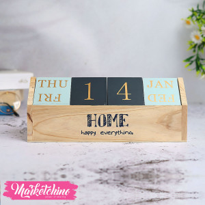 Wooden Calendar-Blue Sweet Home