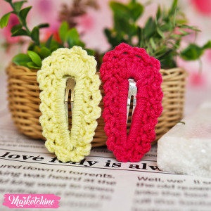 Crochet Hairclips-Colorful  (Set Of 2 )