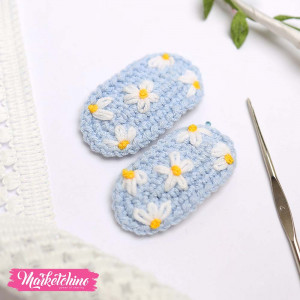 Crochet Hairclips-Daisy Flower (Set Of 2 )