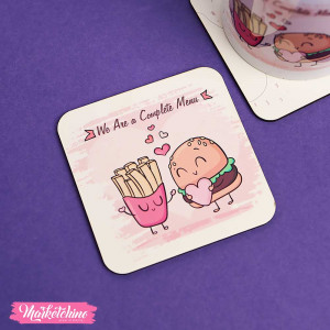 Printed Wooden Coaster- We Are Complete Menu 