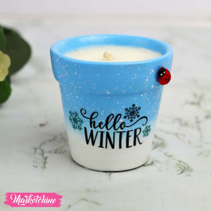 Candle-Hello winter-Orange