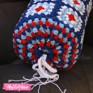 Cushion-Crochet-Blue