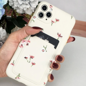 Floral Cover & Card Slot iphone 13 Pro Max