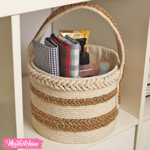 Crochet Basket -  Off White