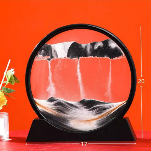 3D Glass Deep Sea Moving Sand Art Picture-Silver