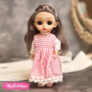Hard Rubber-Doll-Pink Dress (16 cm ) 1