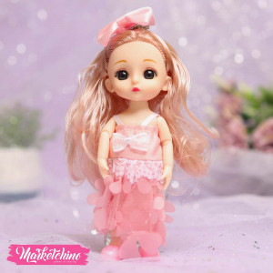Hard Rubber-Doll-Pink Dress (16 cm ) 2