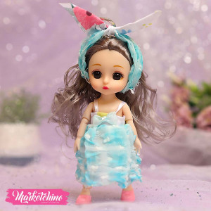 Hard Rubber-Doll-Light Blue Dress (16 cm )