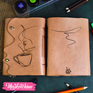 Leather Sketch Book-Coffee