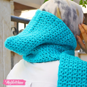 Crochet Scarf For Women-Light Blue