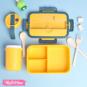 Set Of Acrylic Lunch Box&Cup-Yellow