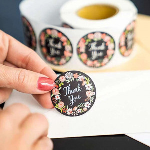500 pcs Flower & Slogan Graphic Gift Sticker
