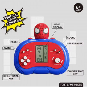 Mini Game Console – Video Game Party Favor with 26 Classic Games - Spiderman