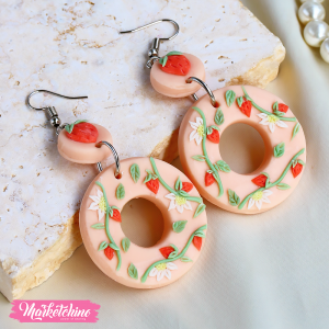 Polymer Clay Earring-Strawberry 