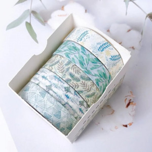 5 Rolls Mixed Pattern Washi Tape ( 200 CM ) 