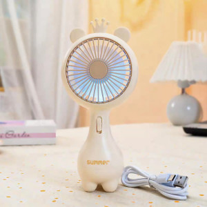 Lighting Desk Fan , Stand Fan , 2 Speeds , Battery Recharging - Bear