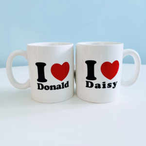 Set  OF Ceramic Mug Couples-3 D Donald &Daisy 