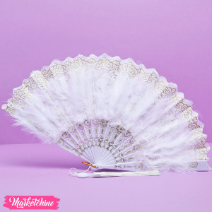 Classical Feather Hand Fan / Random