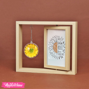 Wooden Photo Frame With Flower
