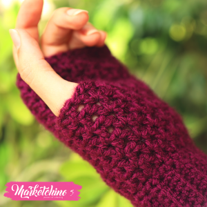 Gloves-Crochet-Purple