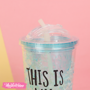 Frozen Acrylic Ice Cup - Light Blue My Drink 