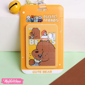  Acrylic ID Card Holder , Puzzle- We Bare Bears - Grizz
